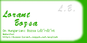 lorant bozsa business card